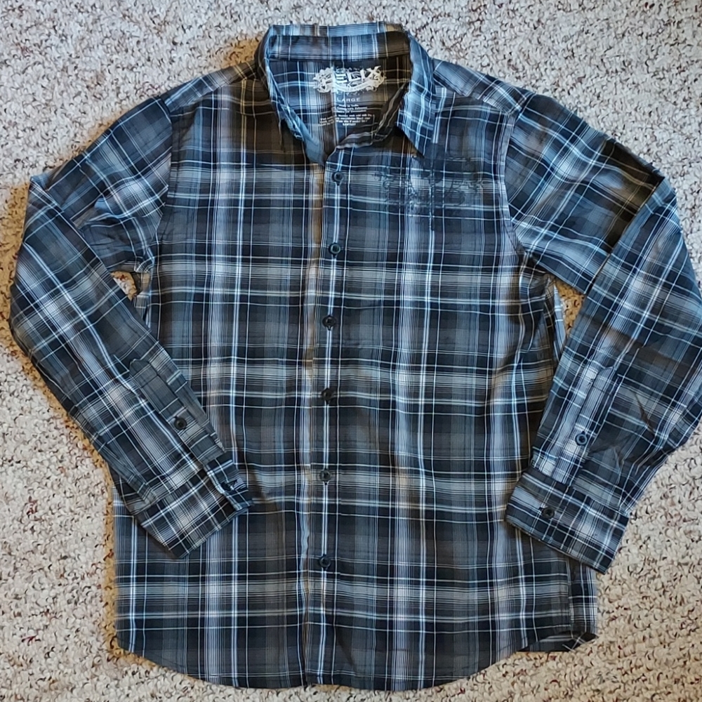 Helix, EUC, boy's button down shirt size L